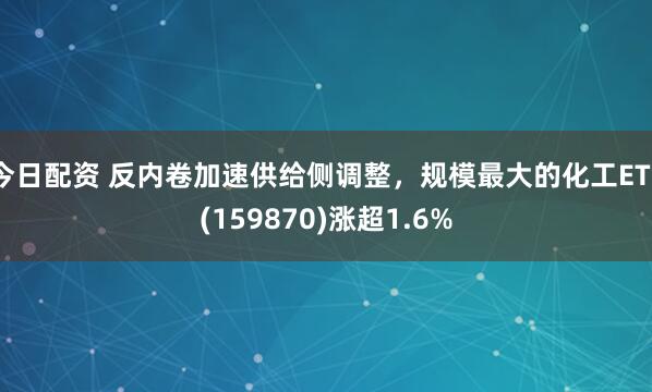 今日配资 反内卷加速供给侧调整，规模最大的化工ETF(159870)涨超1.6%